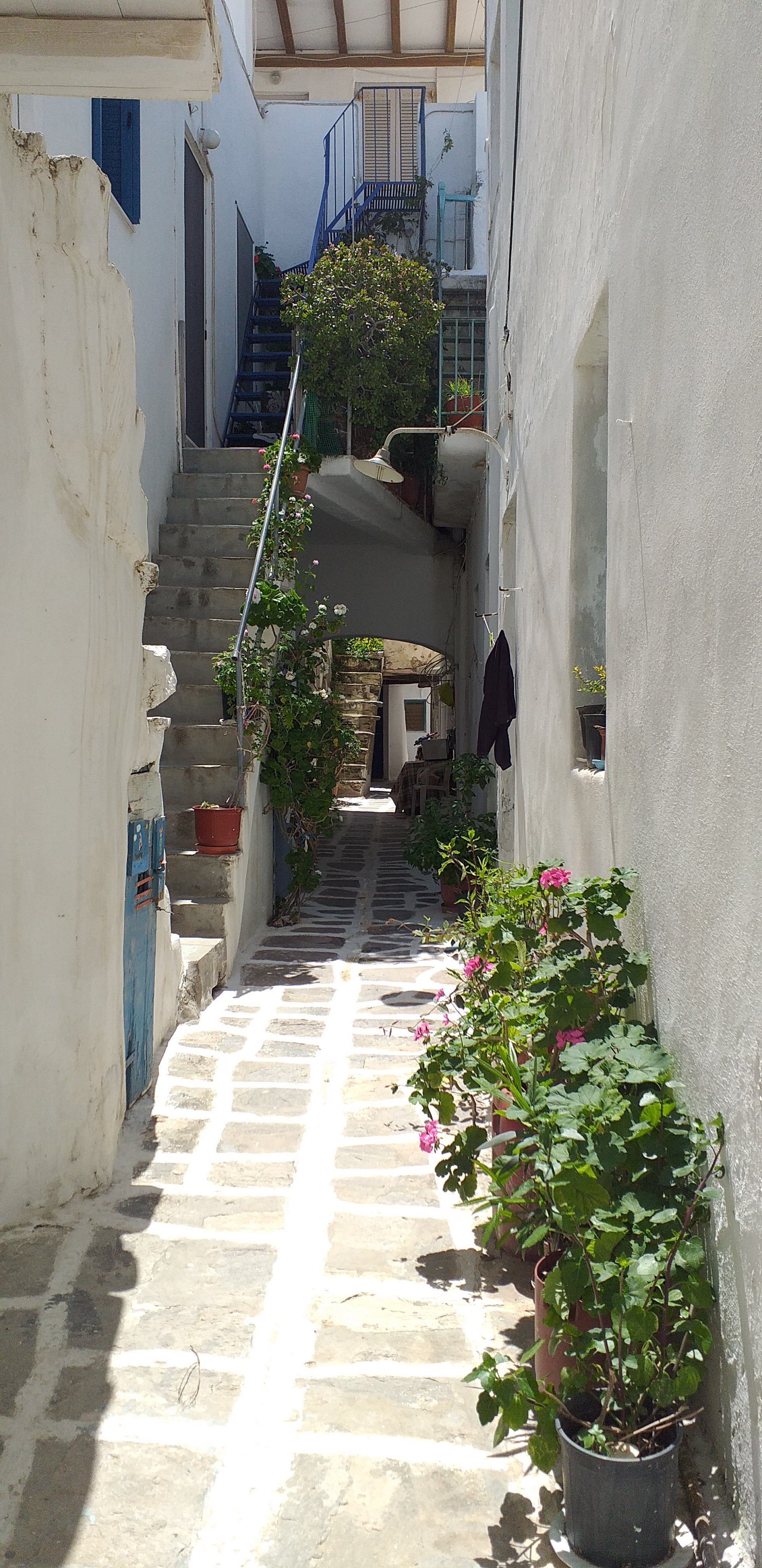 Paros Parikia cobblestone streets Greek Islands
